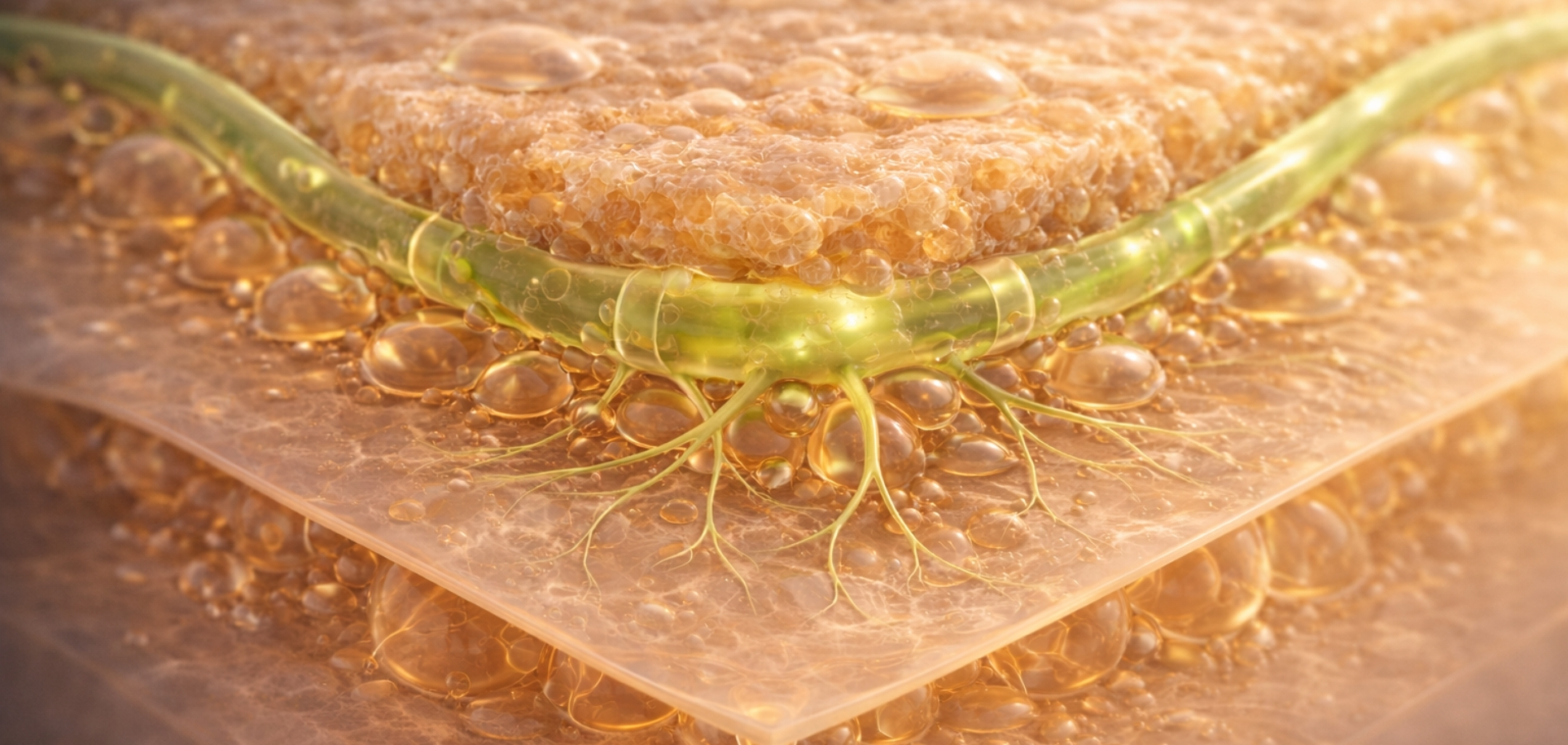 Lymfatický tok potřebuje prostor a pohyb. Ve ztuhlé, přetížené tkáni se zpomaluje - a voda zůstává.&nbsp; 