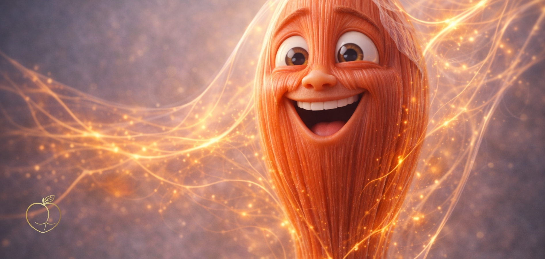 Uvolněný sval obklopený pružnou fascií, který může volně dýchat, pracovat a reagovat – vizuální znázornění svalové funkce bez tlaku a zánětu. 